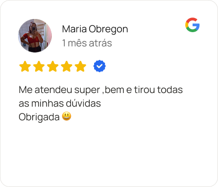 Avaliação 5 estrelas no Google de Maria Obregon sobre o advogado trabalhista Laurence Possebon