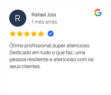 Avaliação 5 estrelas no Google de Rafael Jesi sobre o advogado trabalhista Laurence Possebon